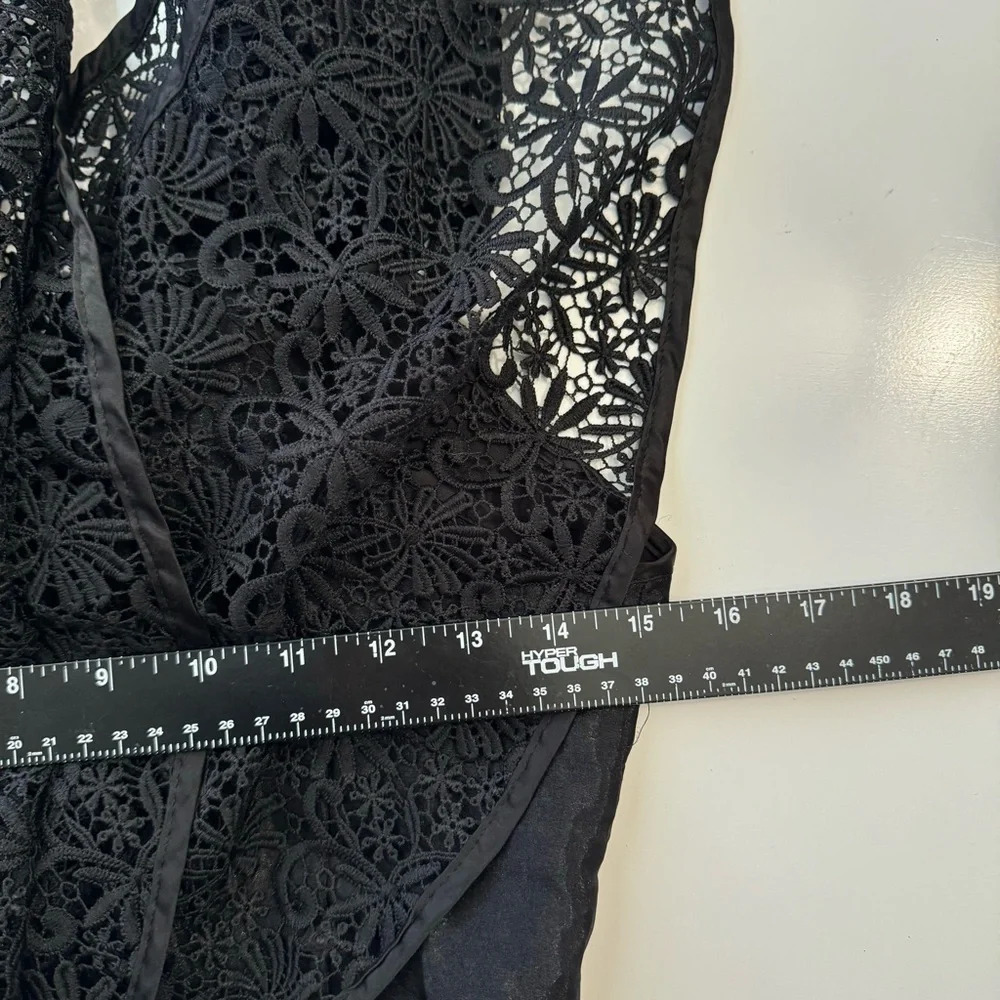 Topshop Women Embroidered Tops, Black Size‎ 4 - Picture 8 of 10